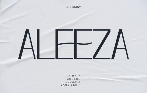 Aleeza: An Elegant Sans Serif Font for Luxurious Editorial Design