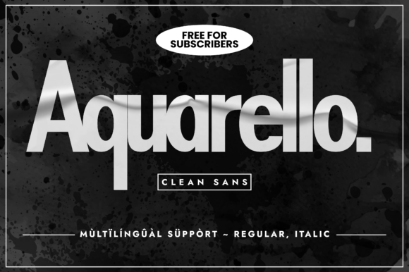 Aquarello Font: Clean Sans Serif for Modern Design Projects