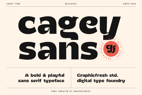 Cagey: The Bold Retro Sans Serif Font for Vintage-Inspired Branding