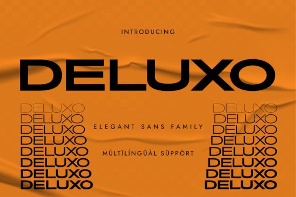 Deluxo: A Cool and Modern Sans Serif Font for Branding Projects