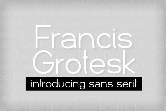 Francis Grotesk: A Clean Sans Serif Font for Modern Web Design Projects
