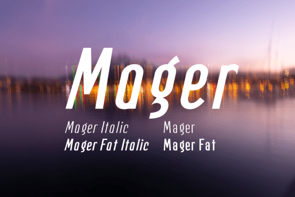Mager: A Narrow Sans Serif Font for Special Design Projects