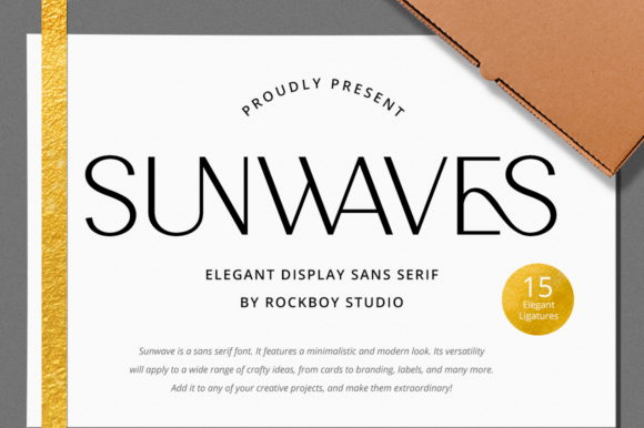 Sunwaves: A Modern Sans Serif Font for Handmade Labels, Invitations, and Creative Packaging