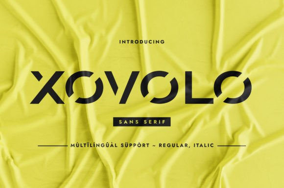 Xovolo: A Wide Minimalist Sans Serif Font for Modern Campaign Design